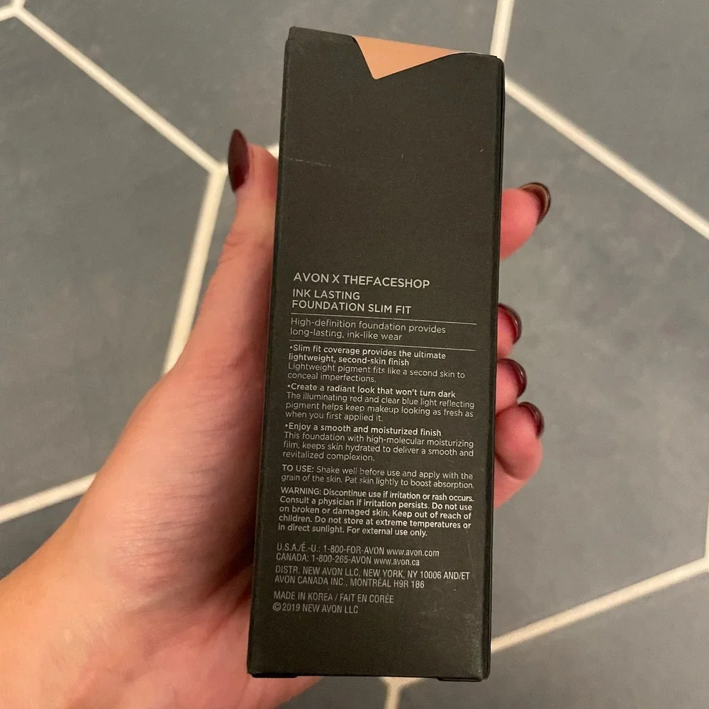 Avon‎ x The Face Shop Ink Lasting Foundation Slim Fit N60 Rich Honey